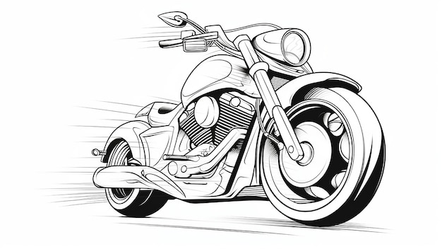 Motorcycle white background