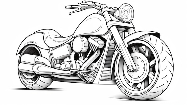 Motorcycle white background
