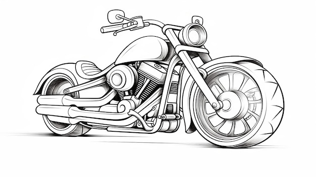 Motorcycle white background