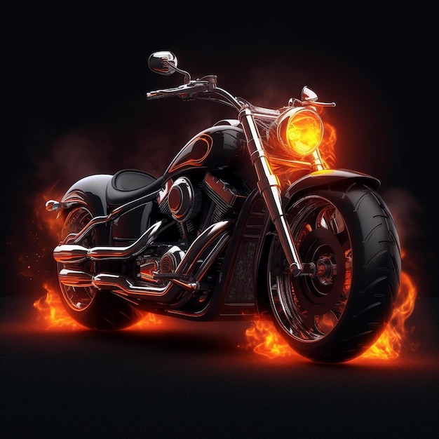 a motorcycle with flames and a flame design with flames and a flame.