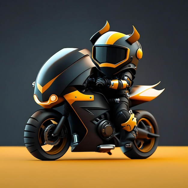 a motorcycle with a helmet on the front and the word " motorcycle " on the back.