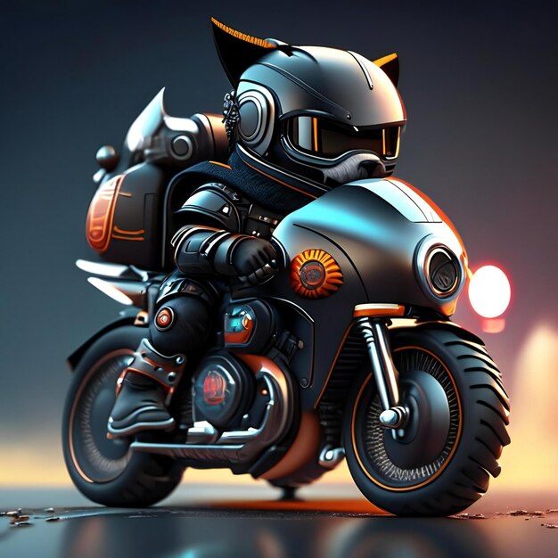 A motorcycle with a helmet on it that says