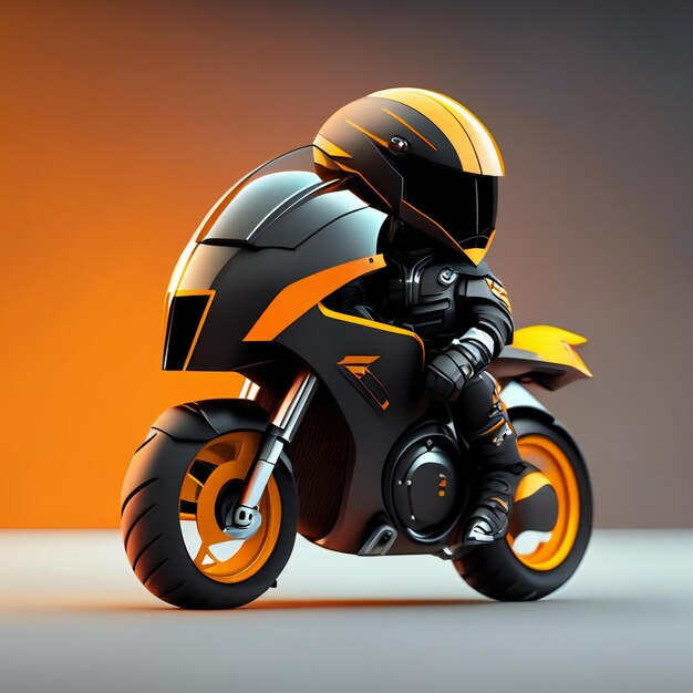 A motorcycle with a helmet on it that says