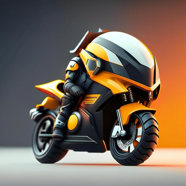 A motorcycle with a helmet on it that says