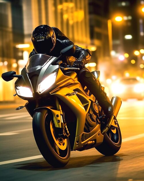 motorcycle yellow and orange