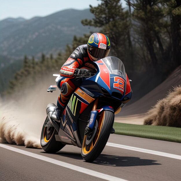 motorcyclist on the road