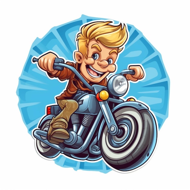 Motorfiets cartoon-logo 9