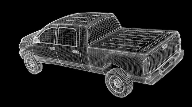 Motorfiets op een achtergrond, carrosseriestructuur, draadmodel