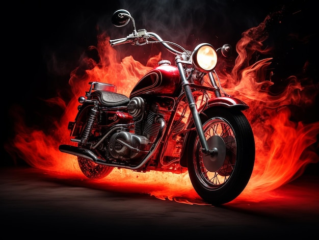 motorfietsbehang in brand