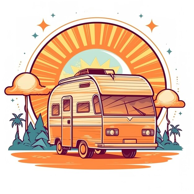 Photo motorhome illustration