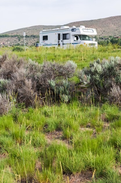 Photo motorhome parket at scenic view near i70.