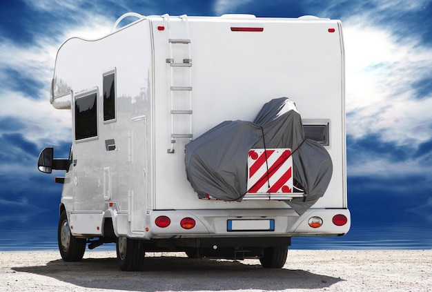 Motorhome with fantastic view of the sea