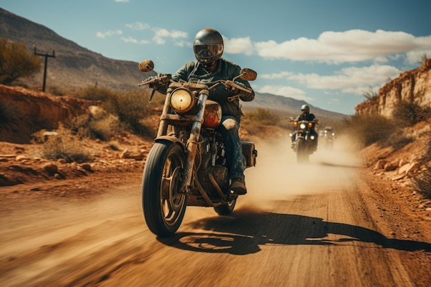 Motorrijden op Harley Davidson in coole stijl in de film