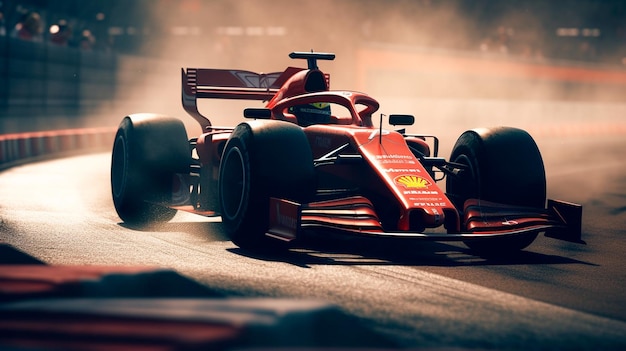 Motorsport f1-racebaan in beweging Generatieve AI