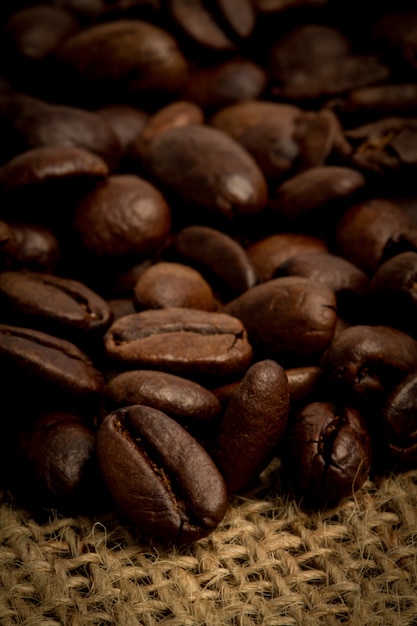 Mound of coffee beans