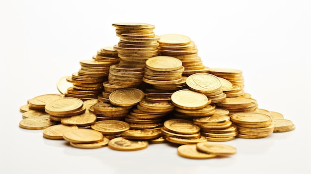 Mound of gold coins AI generated Image