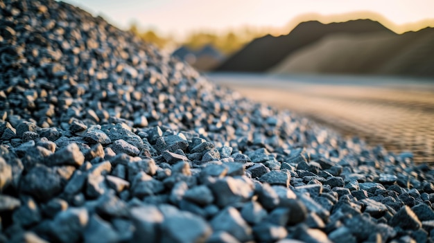 Photo mounds of gravel