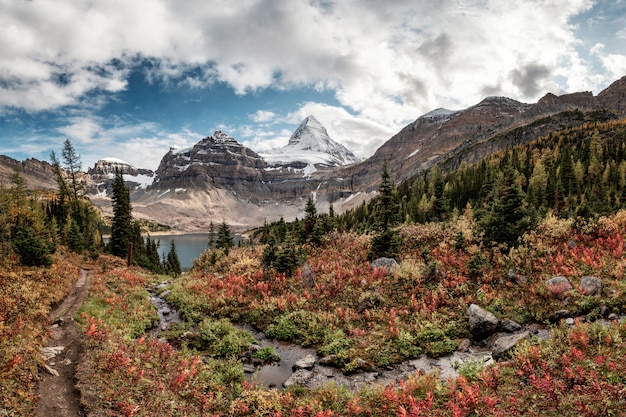 Photo mount assiniboine with lake magog