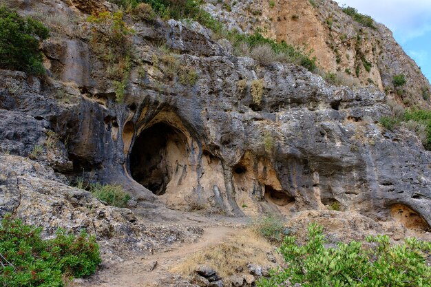Mount Carmel Israel Grot van een prehistorische mens in Nahal Me'arot National Park