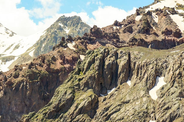 Mount Elbrus prachtige landschap van de bergen van de Kaukasus gletsjer elbrus regio