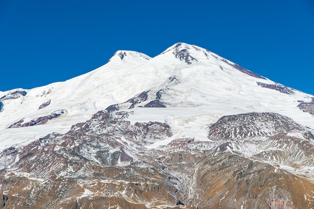 Photo mount elbrus view from mount cheget