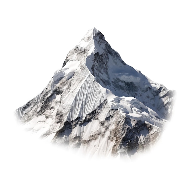 Premium Photo | Mount everest isolated on white background