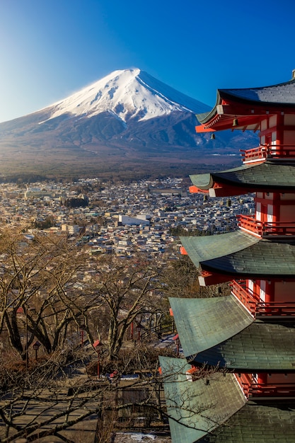 写真 富士山とチュレイトパゴダ