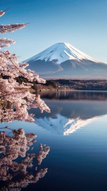 Premium AI Image | mount fuji japan landscape