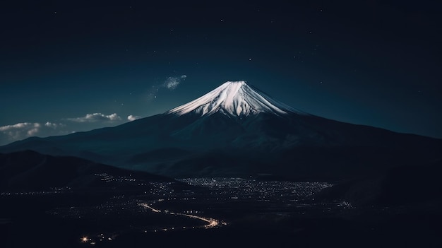 Mount fuji night