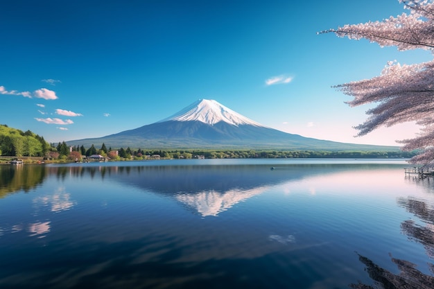 写真 サクラ と 富士山