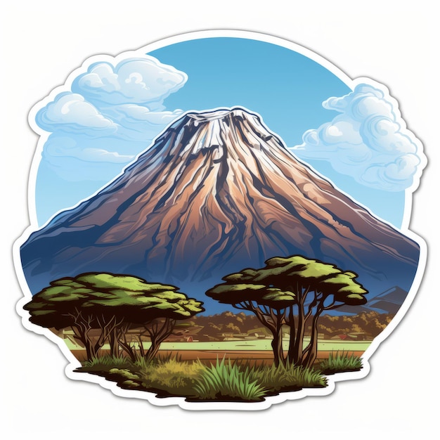 Mount Kilimanjaro Sticker Highly Detailed Realistic Die Cut Sticker