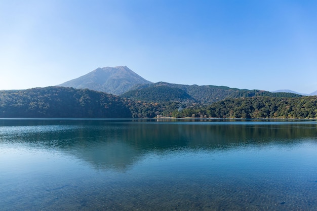 Mount Kirishima and lake