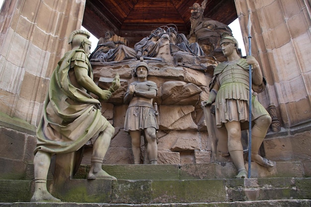 The Mount of Olives of The Imperial Cathedral Basilica of the Assumption and St Stephen Dom zu Unserer lieben Frau or Speyer cathedral for people visit at Speyer town in Rhineland Palatinate Germany