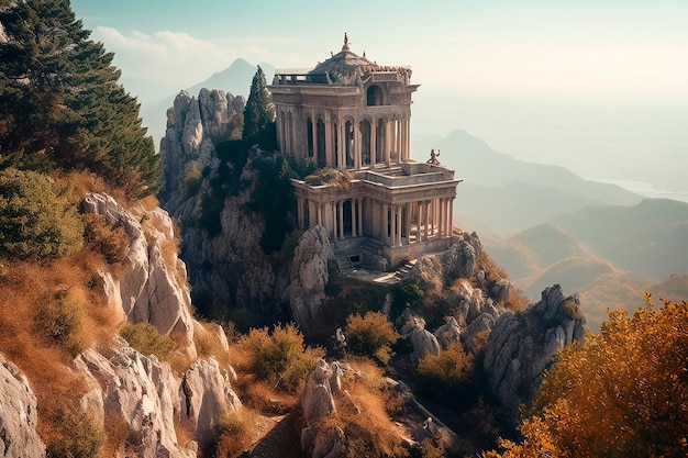 On Mount Olympus a Fantasy Palace