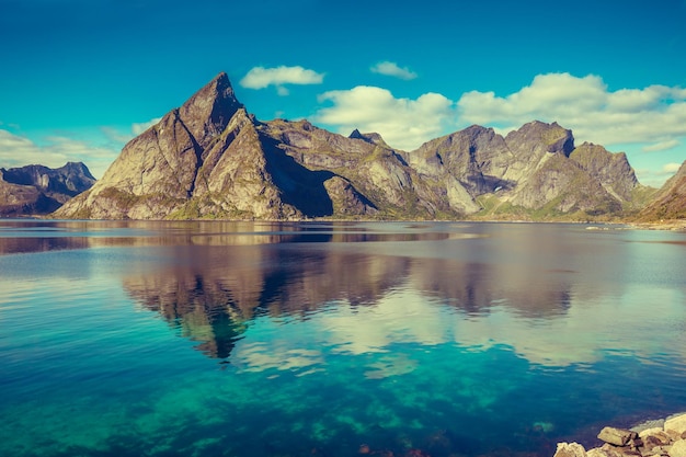 Mount Reinebringen Reine Lofoten islands Norway