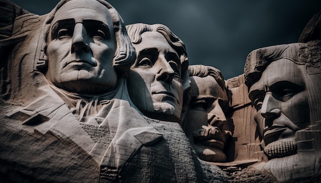 Mount Rushmore in toeristische plaatsen in South Dakota in Amerika