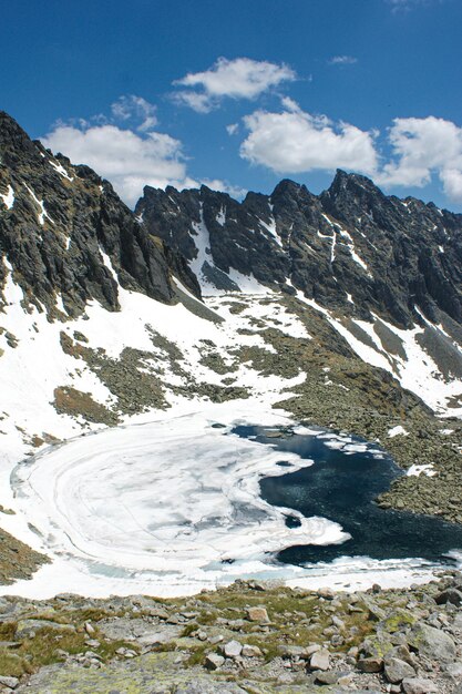 Photo mountain art - frozen tarn