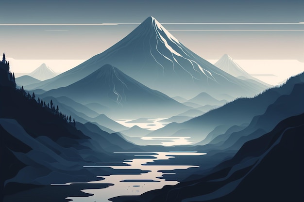 mountain background, generative ai