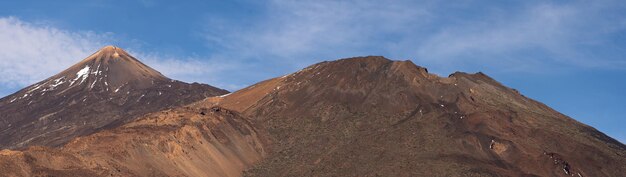 A mountain in the background