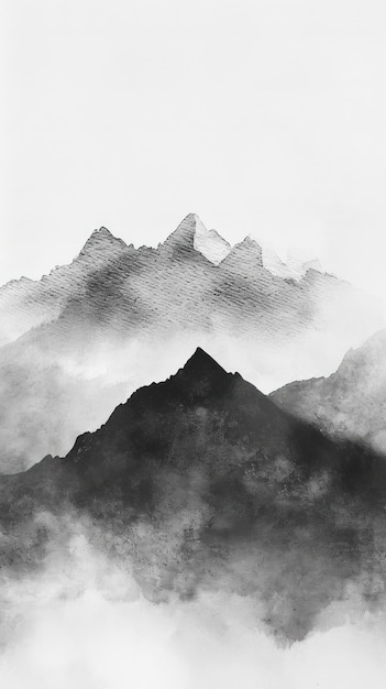 Mountain backgrounds outdoors drawing