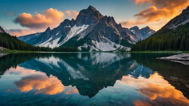 山の美しい風景の背景