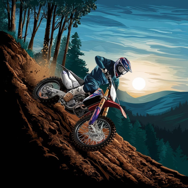 mountain bike silhouette for t shirt design