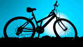 Photo mountain bike silhouette