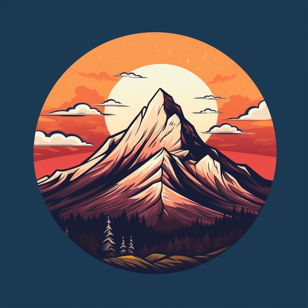 mountain cartoon logo