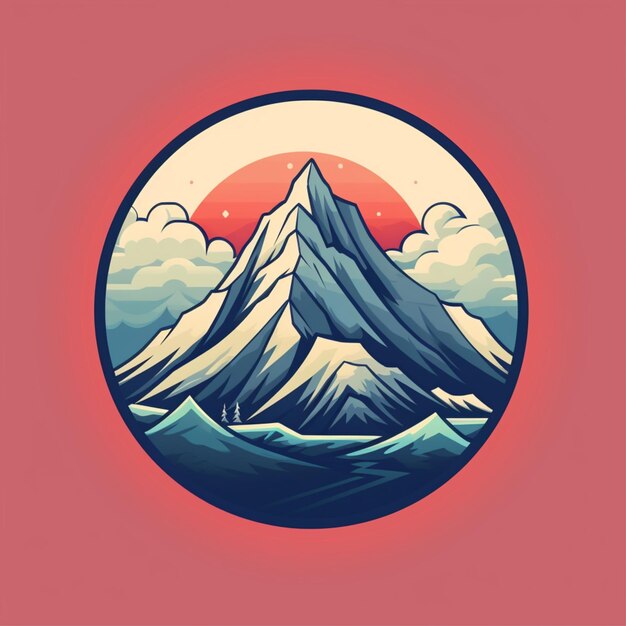 mountain cartoon logo