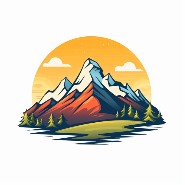 mountain cartoon logo