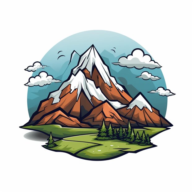 mountain cartoon logo