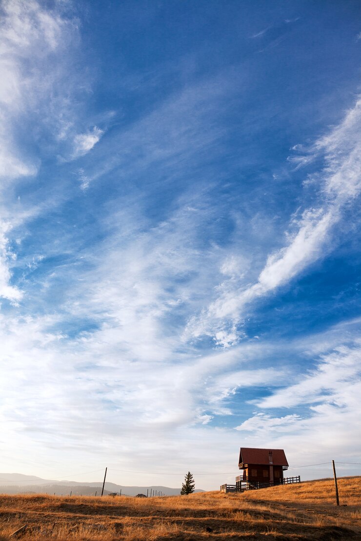 Mountain chalet in the Carpathian mountains