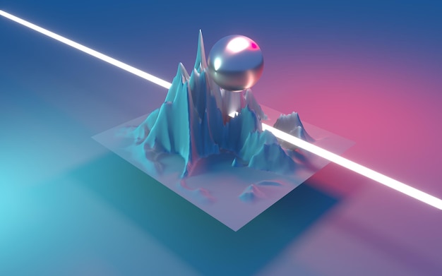 Mountain Chrome 3d