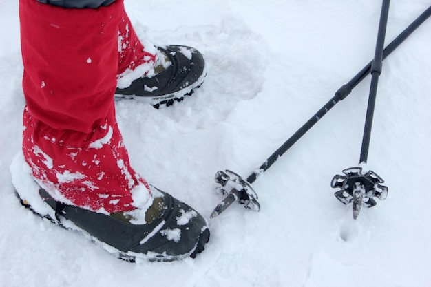 雪の中の登山